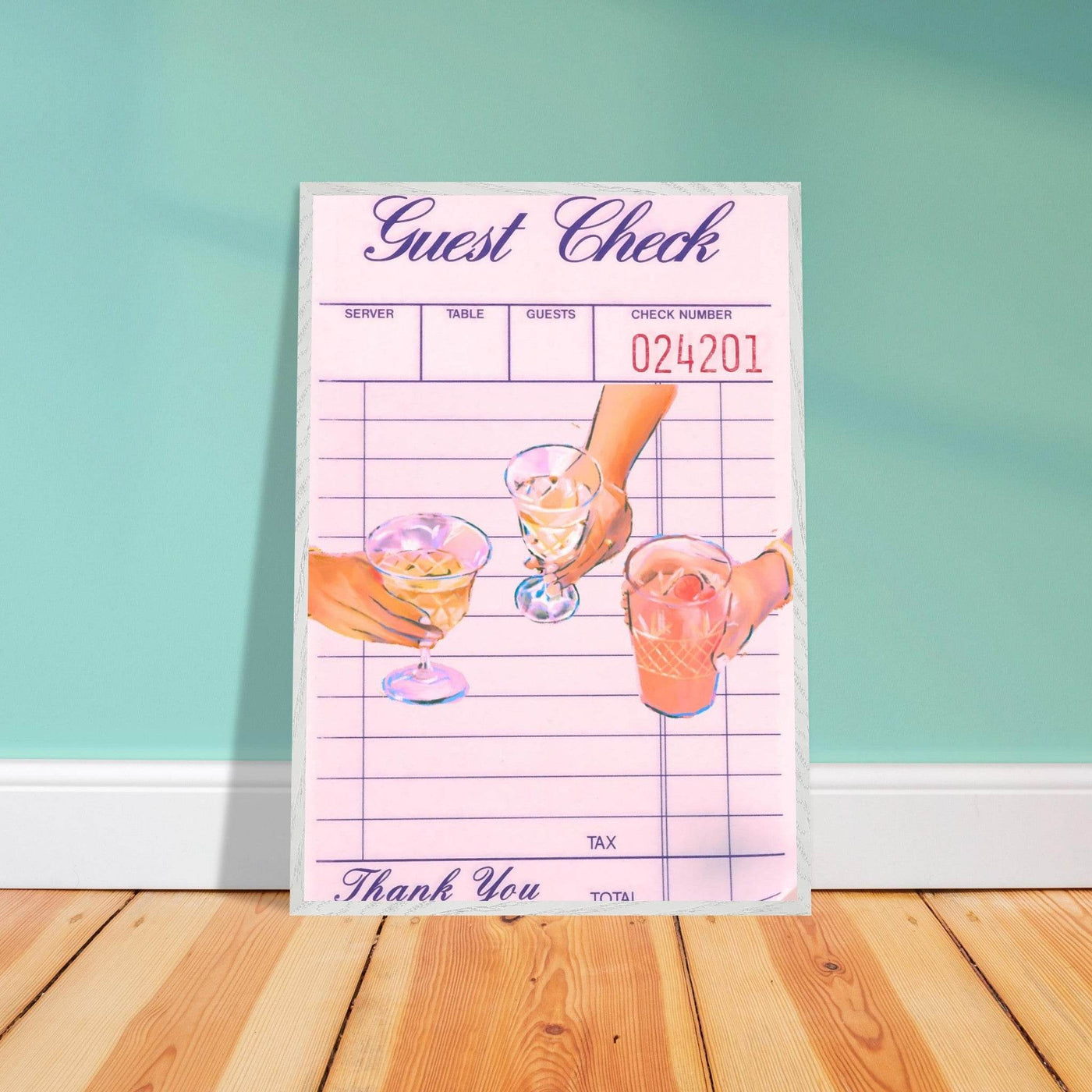 Retro Bar Tab Cocktail Recipe - Vibrantwalls