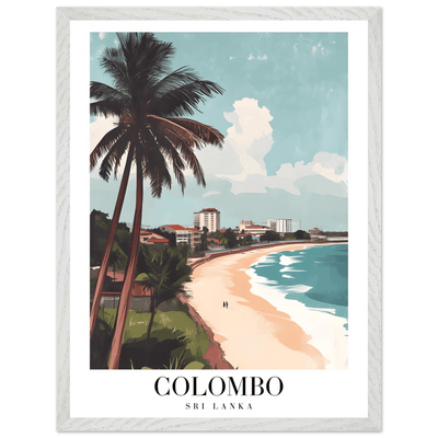 Colombo Sri Lanka Framed Poster – Vintage Coastal Art with Wooden Frame in Multiple Sizes & Finishes - Vibrantwalls