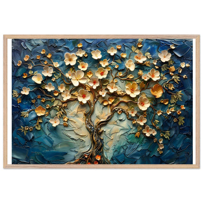 Textured Tree of Life Impasto Blooms - Vibrantwalls