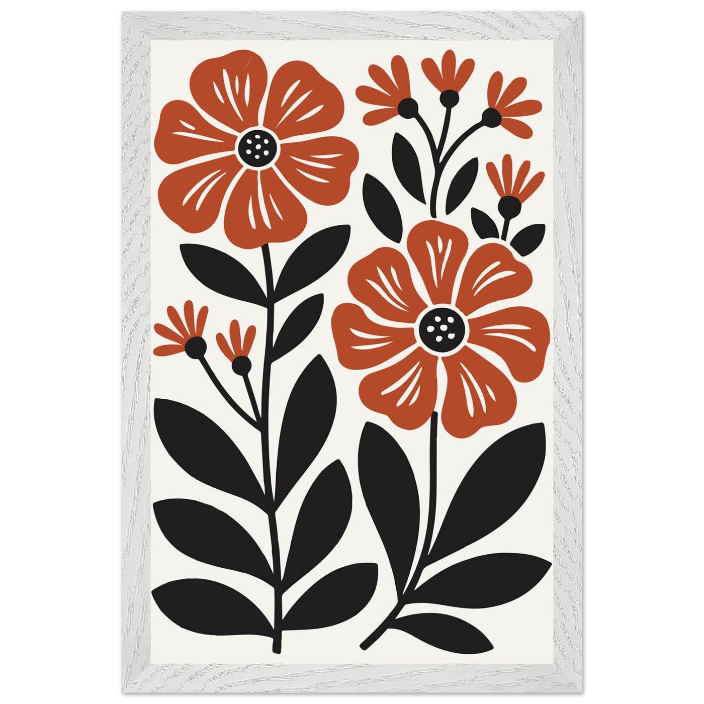 Abstract Floral Bloom Modern Botanical Art - Vibrantwalls