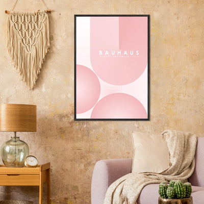 Bauhaus Soft Pink Geometric Design for Contemporary Spaces - Vibrantwalls