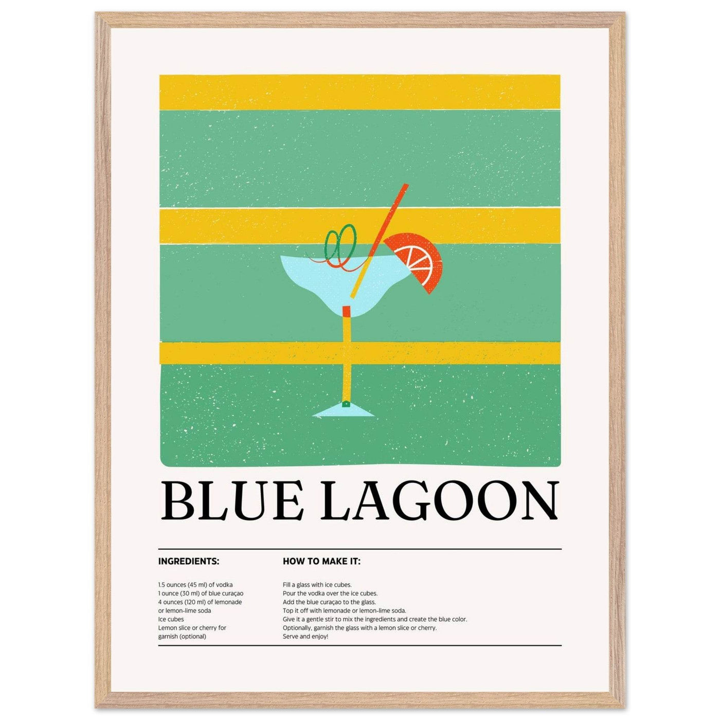 Blue Lagoon Cocktail Recipe - Vibrantwalls