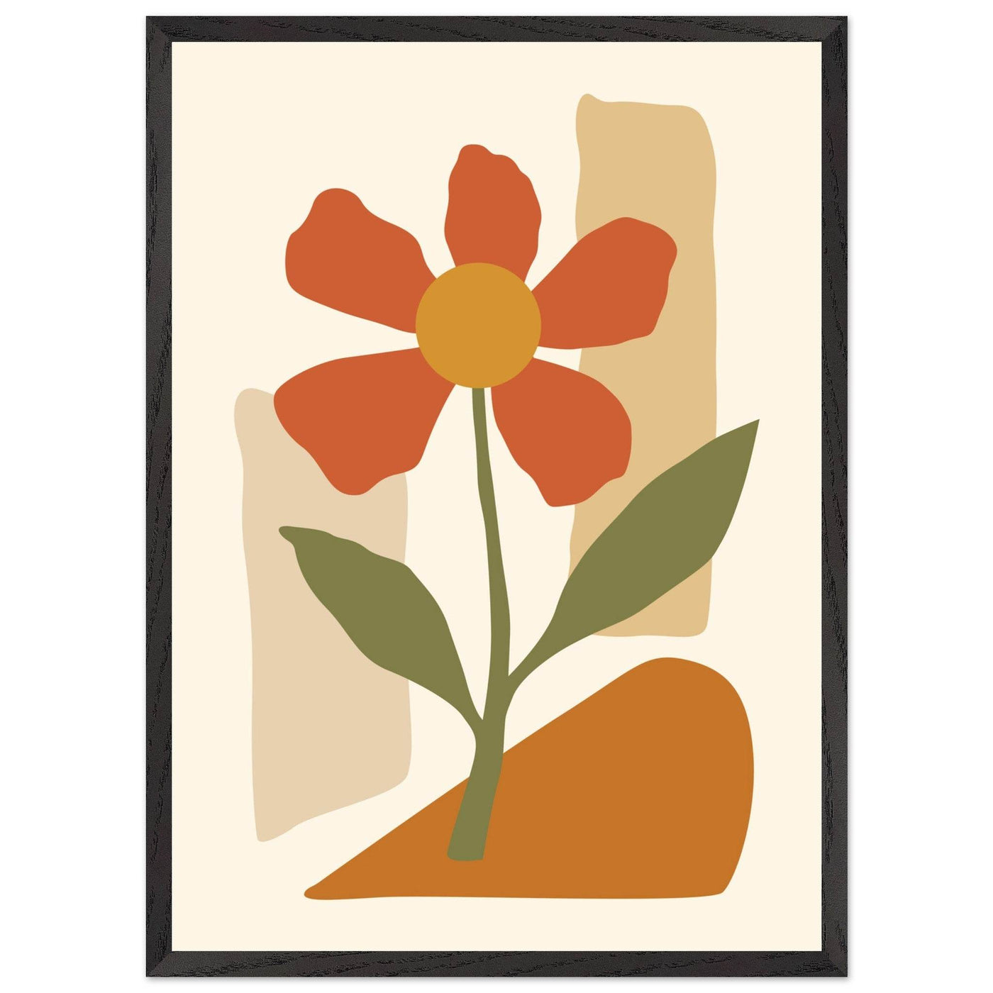 Abstract Floral Bloom Pink Minimalist Design - Vibrantwalls