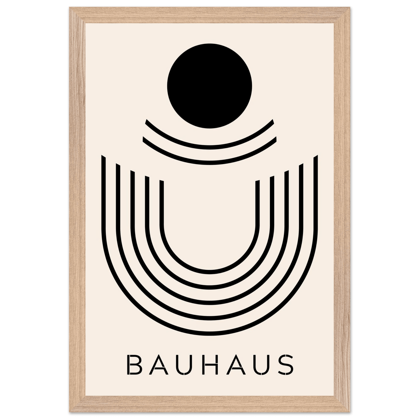 Bauhaus Black & Beige Abstract - Vibrantwalls