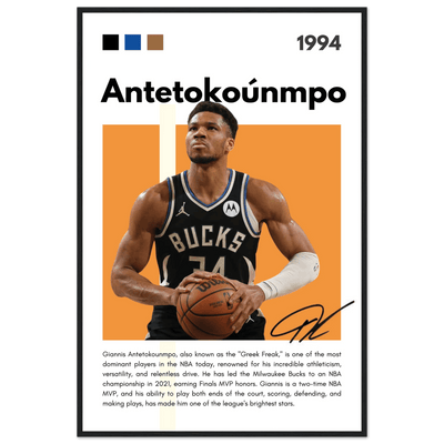 Giannis Antetokounmpo Greek Freak Bucks Poster - Vibrantwalls