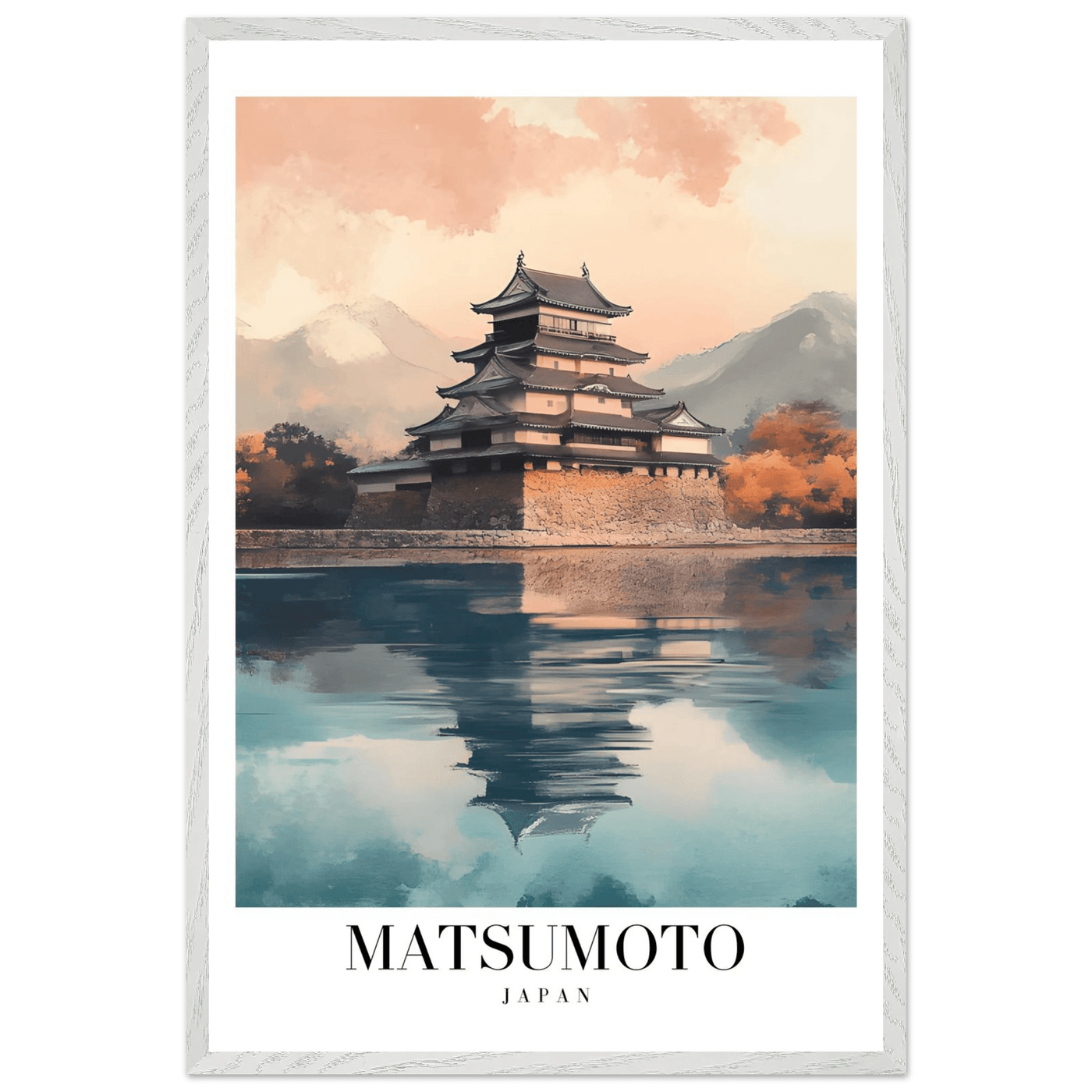 Matsumoto Japan Framed Poster – Serene Travel Wall Art with Wooden Frame - Vibrantwalls