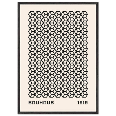 Bauhaus 1919 Geometric Cube Pattern Art Print – Modern Minimalist Framed Poster in Multiple Sizes - Vibrantwalls