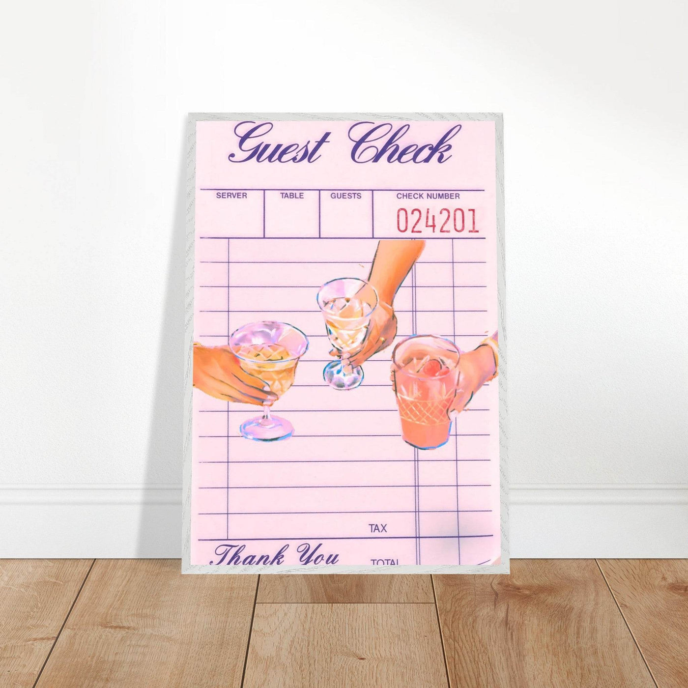 Retro Bar Tab Cocktail Recipe - Vibrantwalls