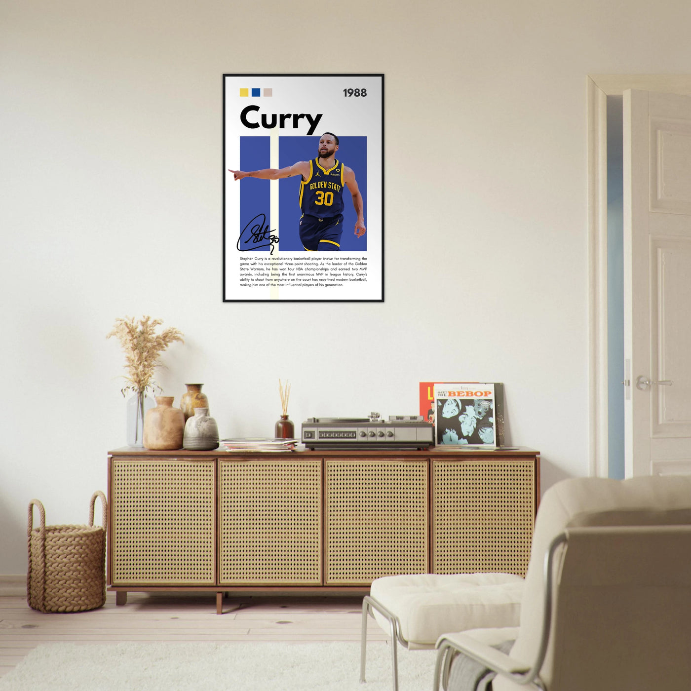 Stephen Curry Chef Curry Warriors Framed Poster Vibrantwalls
