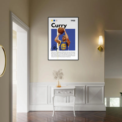 Stephen Curry Golden State Warriors Vintage Art Vibrantwalls