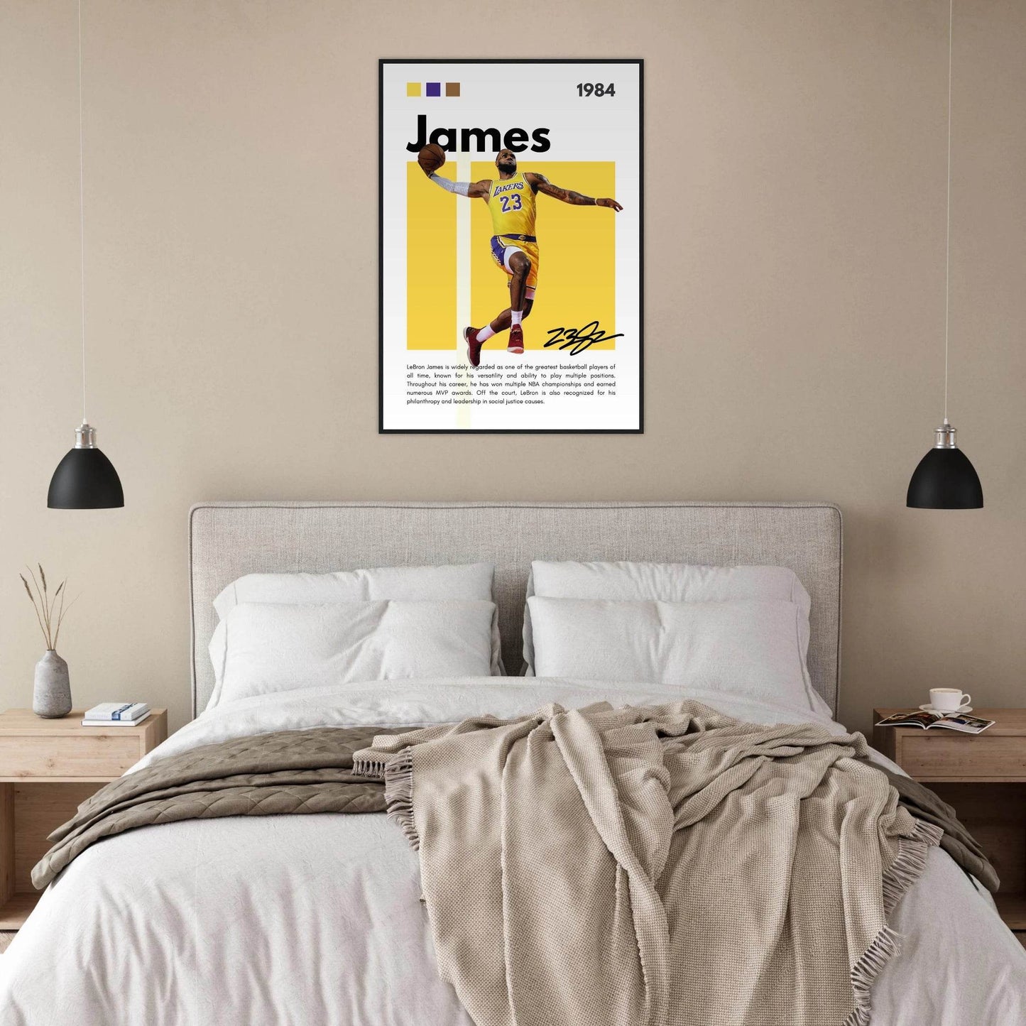 LeBron James King James Lakers NBA Basketball Legends Wall Art - Vibrantwalls