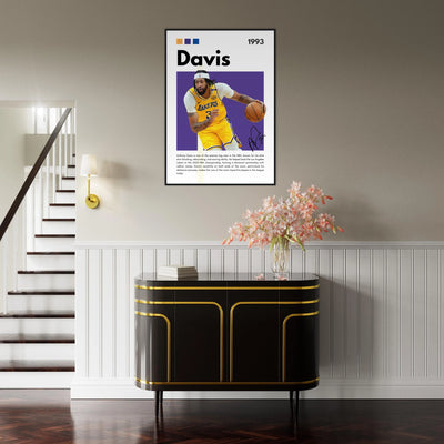 Anthony Davis Lakers Modern Basketball Art Print Vibrantwalls
