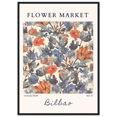 Flower Market Bilbao Print – Elegant Floral Framed Poster | Vibrant Nature & Botanical Art, Ready-to-Hang - Vibrantwalls
