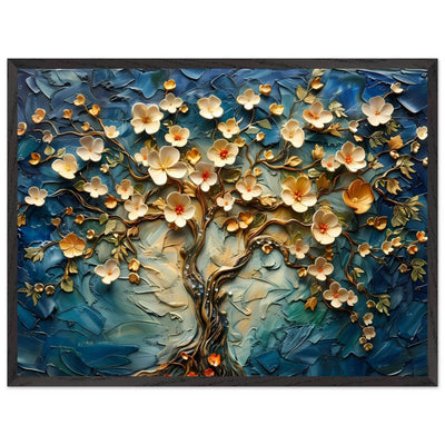 Textured Tree of Life Impasto Blooms - Vibrantwalls