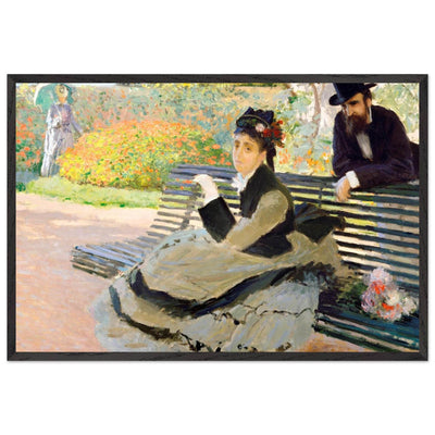 Camille Monet Garden Bench Art – Exquisite Artwork for Garden Lovers - Vibrantwalls