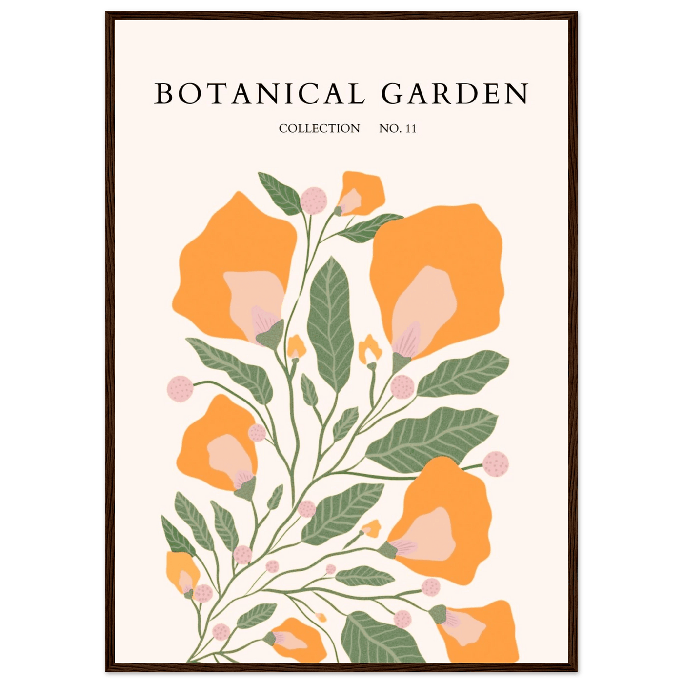 Botanical Garden Collection Framed Poster – Warm Floral Art Print | Ready-to-Hang in Various Sizes & Frame Styles - Vibrantwalls