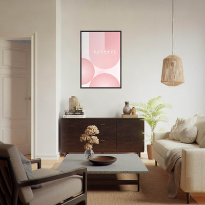 Bauhaus Soft Pink Geometric Design for Contemporary Spaces - Vibrantwalls
