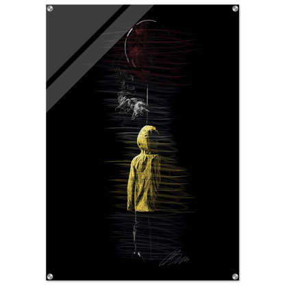 Abstract Figure Acrylic Print – Modern Black & Yellow Art, Vibrant & Durable Wall Decor - Vibrantwalls