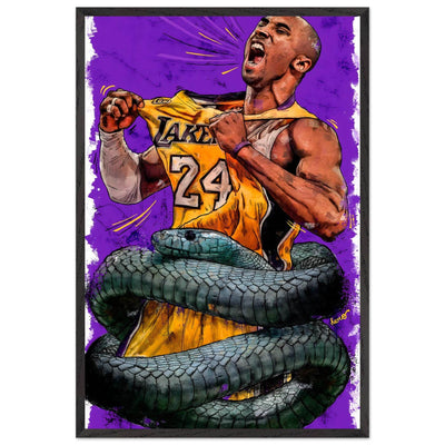 Kobe Bryant 'Black Mamba' Pop Art Poster – Eco-Friendly, Framed & Ready to Hang - Vibrantwalls