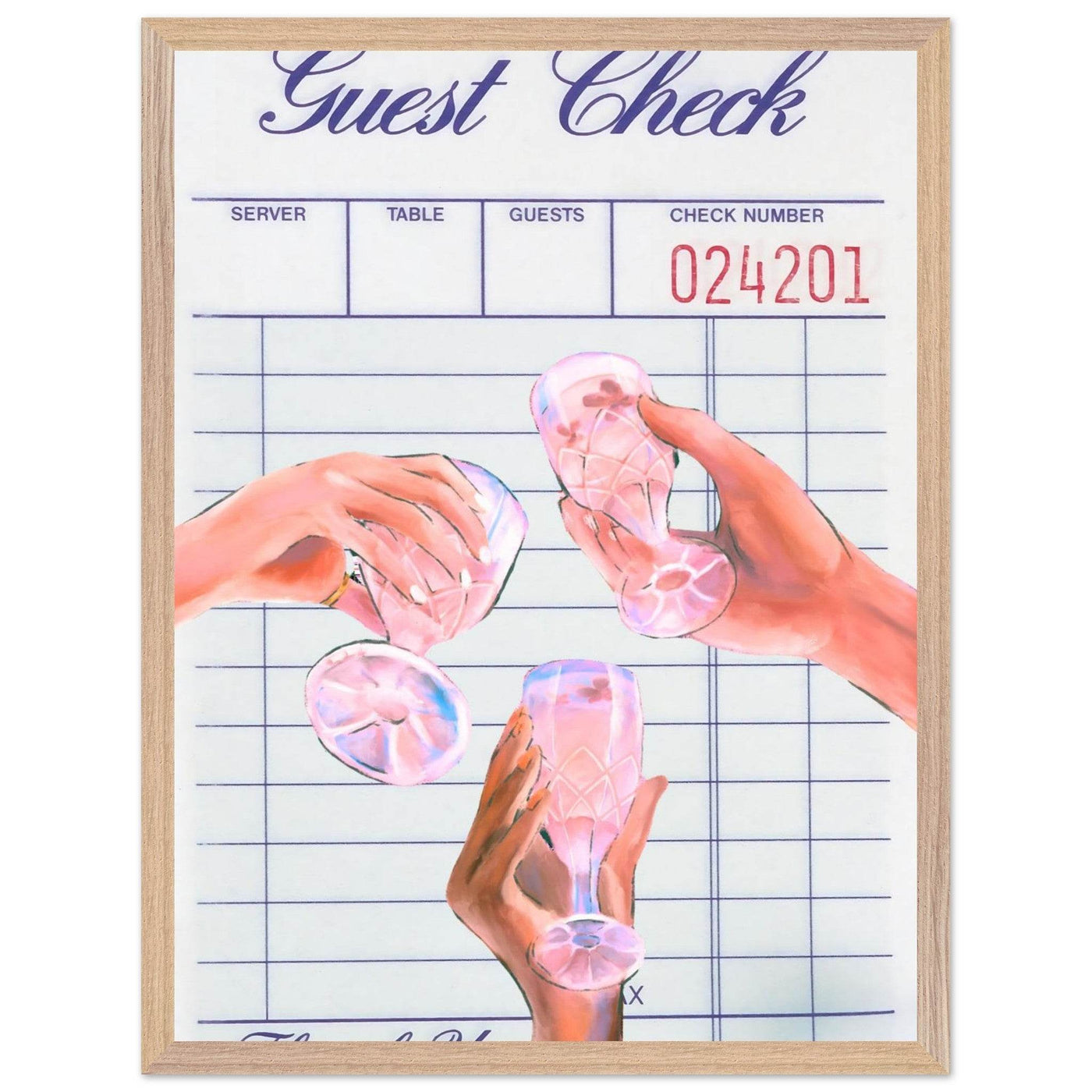 Retro Aesthetic Guest Check - Vibrantwalls