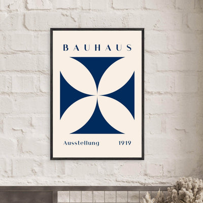Bauhaus Exhibition 1919 - Navy Cream - Vibrantwalls