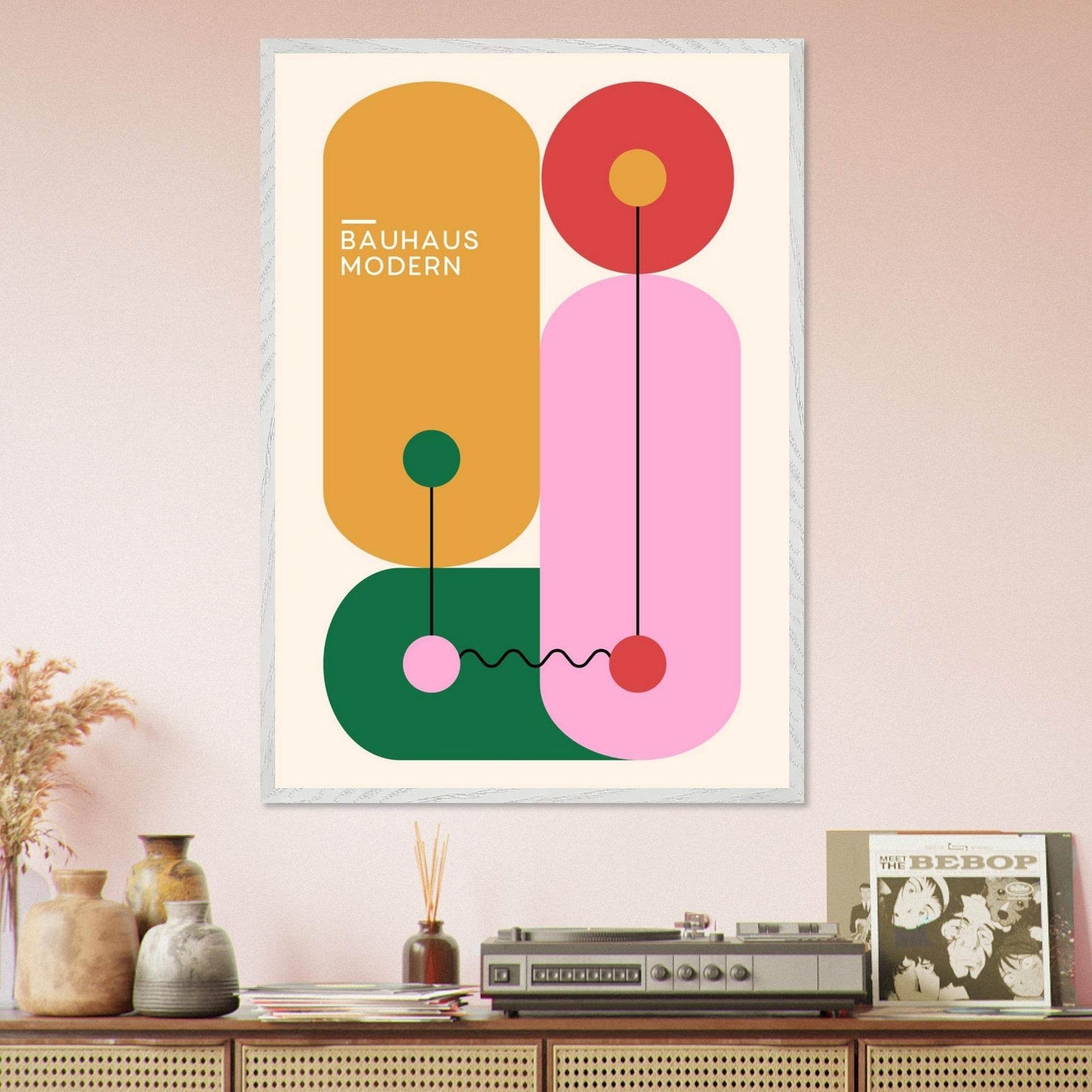 Bauhaus Colorful Geometric Movement Style Design Poster Wall Art - Vibrantwalls