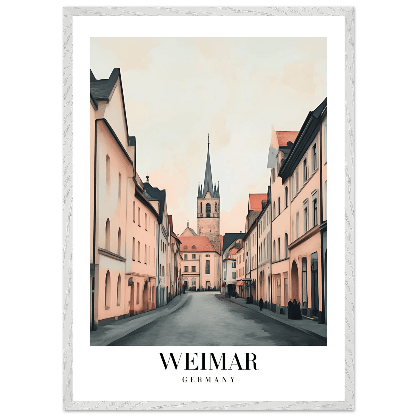 Weimar Germany Framed Poster – Vintage European Cityscape Wall Art with Wooden Frame - Vibrantwalls