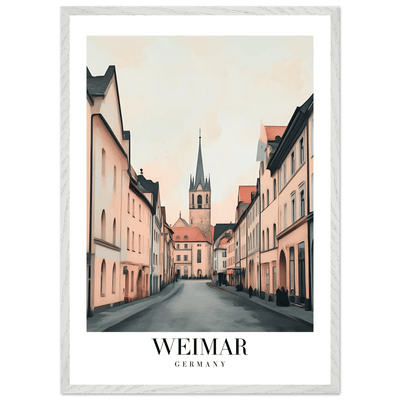 Weimar Germany Framed Poster – Vintage European Cityscape Wall Art with Wooden Frame - Vibrantwalls