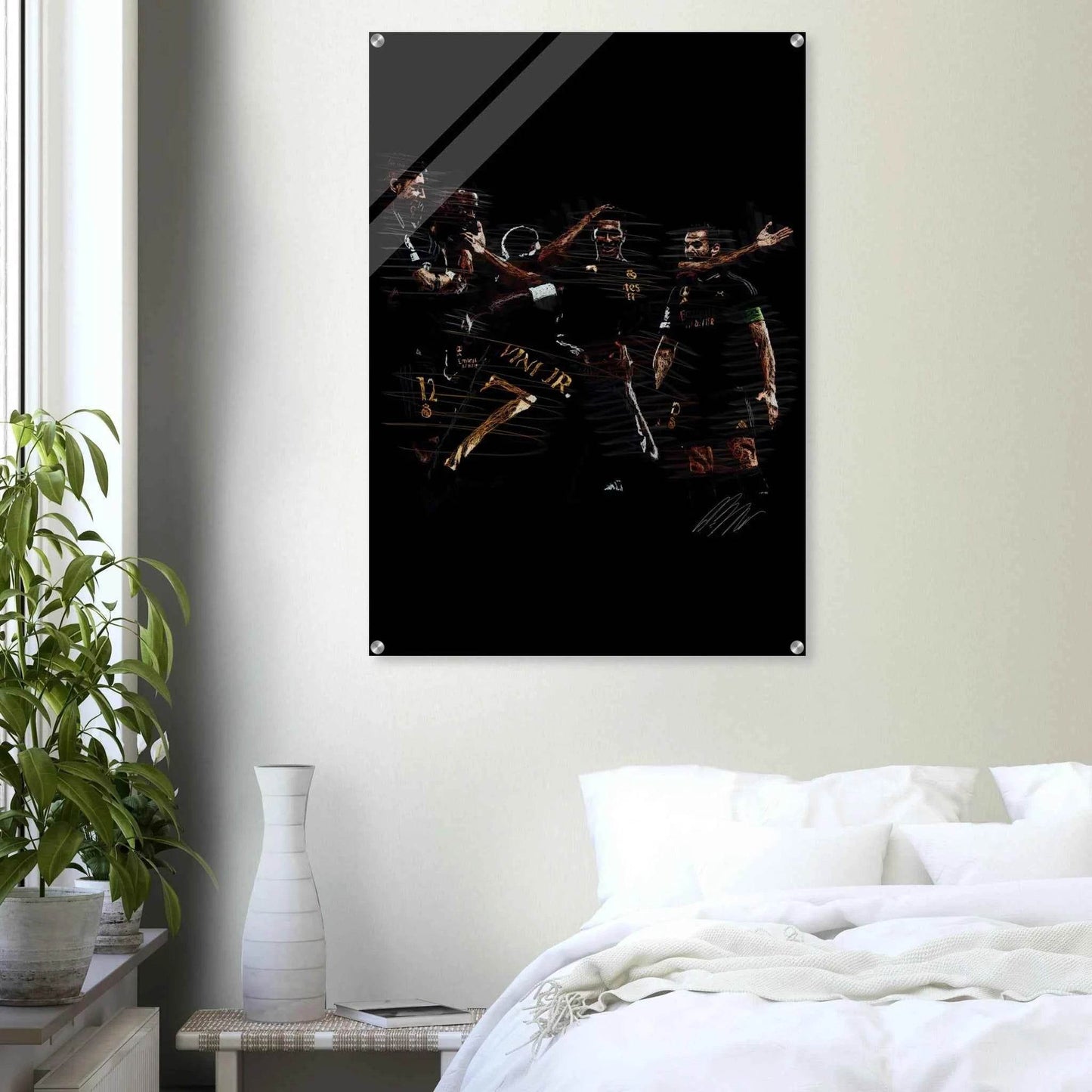Dynamic Football Legends Acrylic Print – Energetic, Modern Sports Wall Art for Your Space - Vibrantwalls