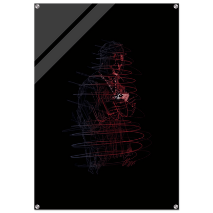 Connor McGregor 'Mystic Mac' Abstract Acrylic Print – Dynamic, Neon-Effect Wall Art in Multiple Sizes - Vibrantwalls