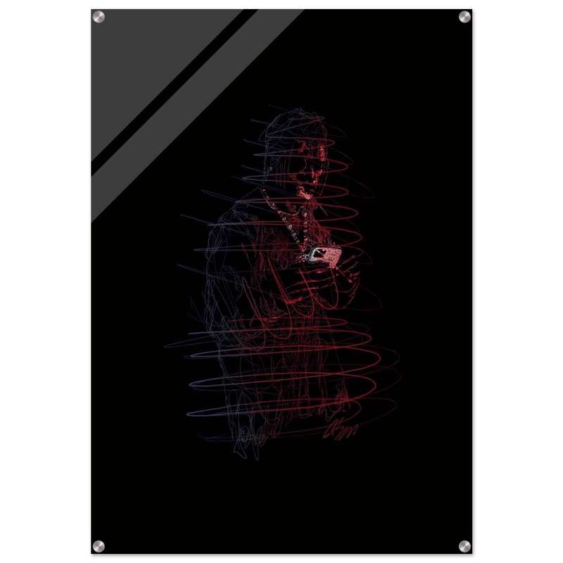 Connor McGregor 'Mystic Mac' Abstract Acrylic Print – Dynamic, Neon-Effect Wall Art in Multiple Sizes - Vibrantwalls