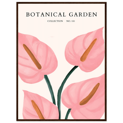 Botanical Garden Framed Poster – Pink Anthurium Bloom Art Print | Elegant & Ready-to-Hang - Vibrantwalls