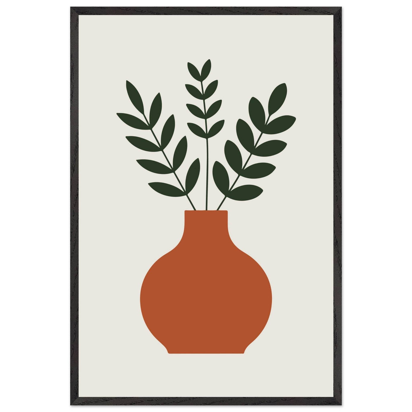 Terracotta Vase Greenery - Vibrantwalls