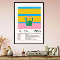 Old Fashioned Recipe Art Print Wall Art - Vibrantwalls