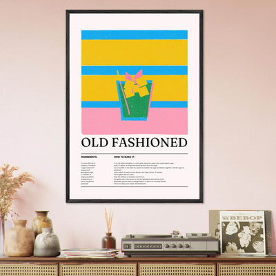 Old Fashioned Cocktail Recipe Art Print - Vibrantwalls