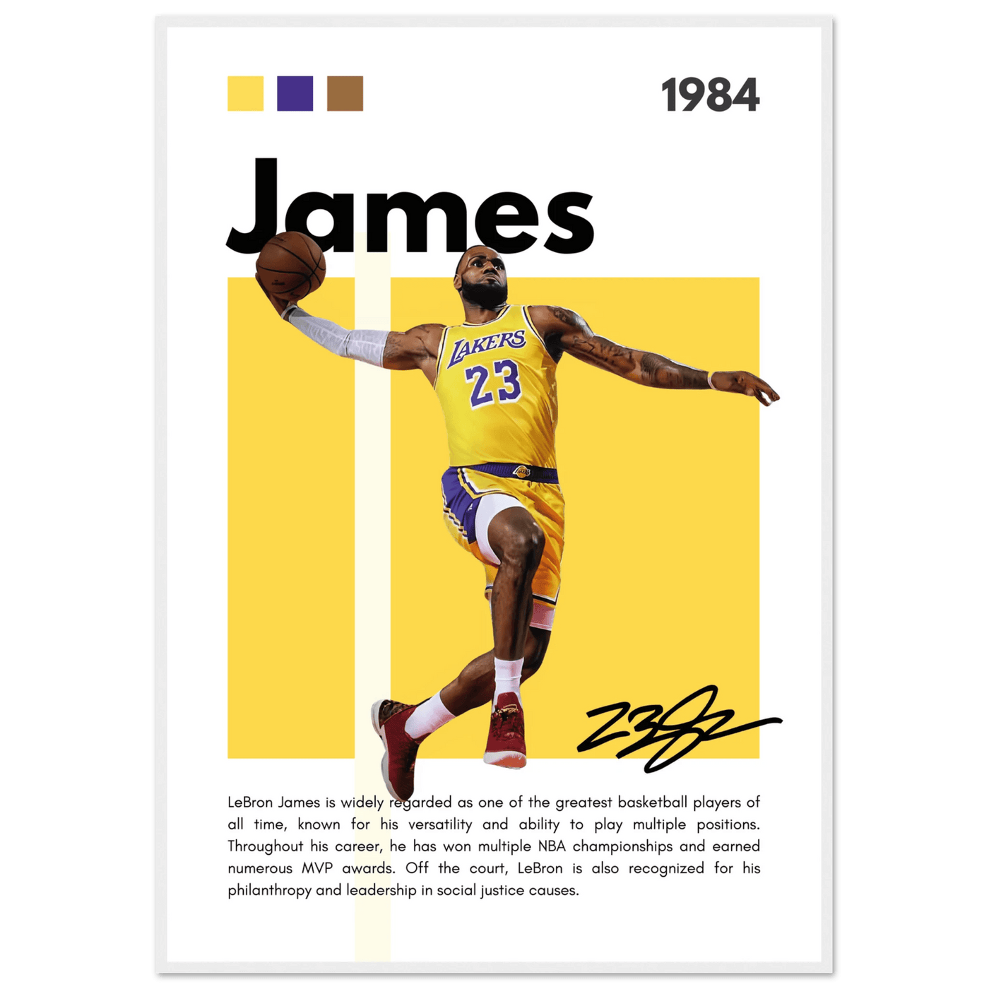 LeBron James King James Lakers Art Print - Vibrantwalls