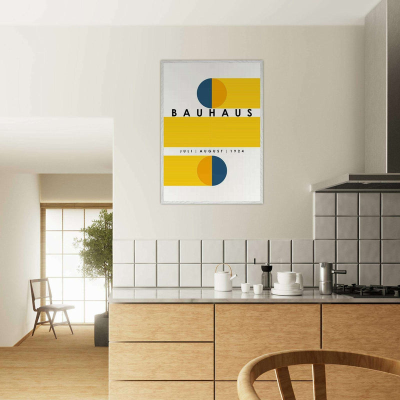 Bauhaus Blue Tunnel Geometric Wall Art - Vibrantwalls