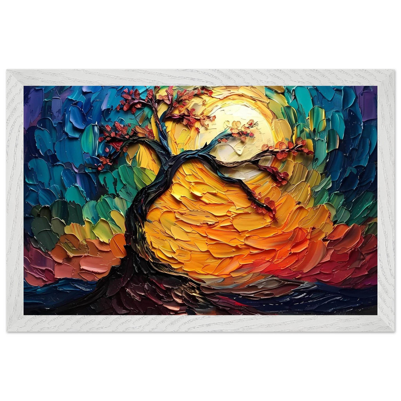 Impasto Tree of Life Poster - Vibrantwalls