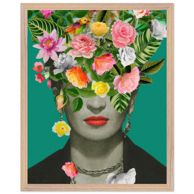 Floral Frida Artwork - Vibrant and Inspiring Home Decor - Vibrantwalls