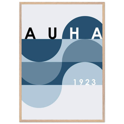 Bauhaus-Style Abstract Poster - The Blue Tunnel Modern Art Print in Various Sizes & Finishes - Vibrantwalls