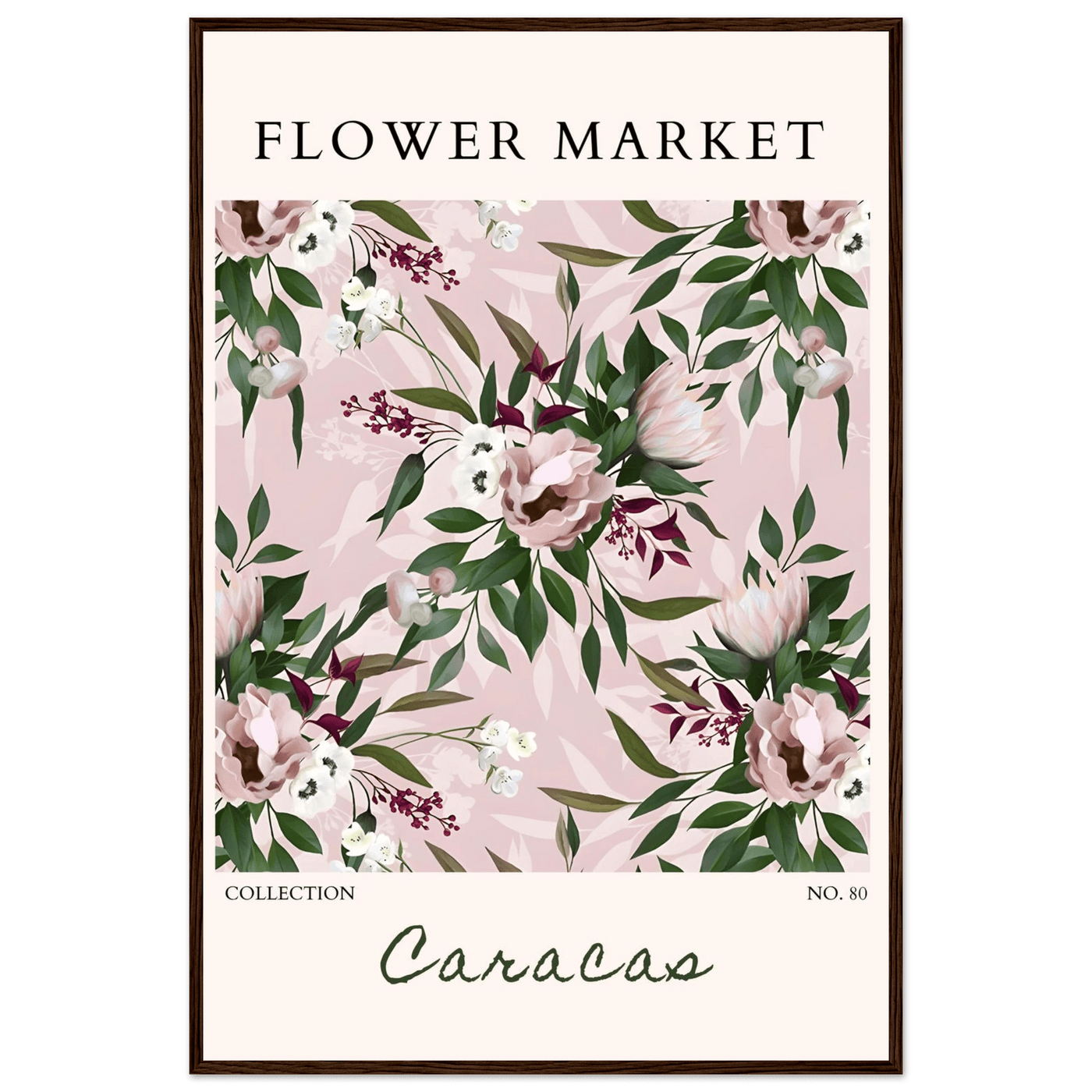 Blush Floral Dream Framed Poster – Elegant Botanical Art Print | Ready-to-Hang in Multiple Sizes & Frame Styles - Vibrantwalls