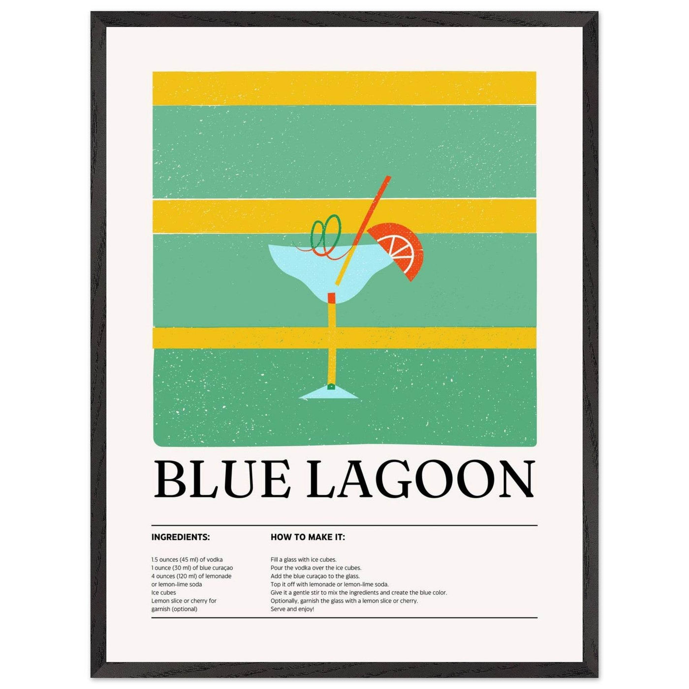 Blue Lagoon Cocktail Recipe - Vibrantwalls
