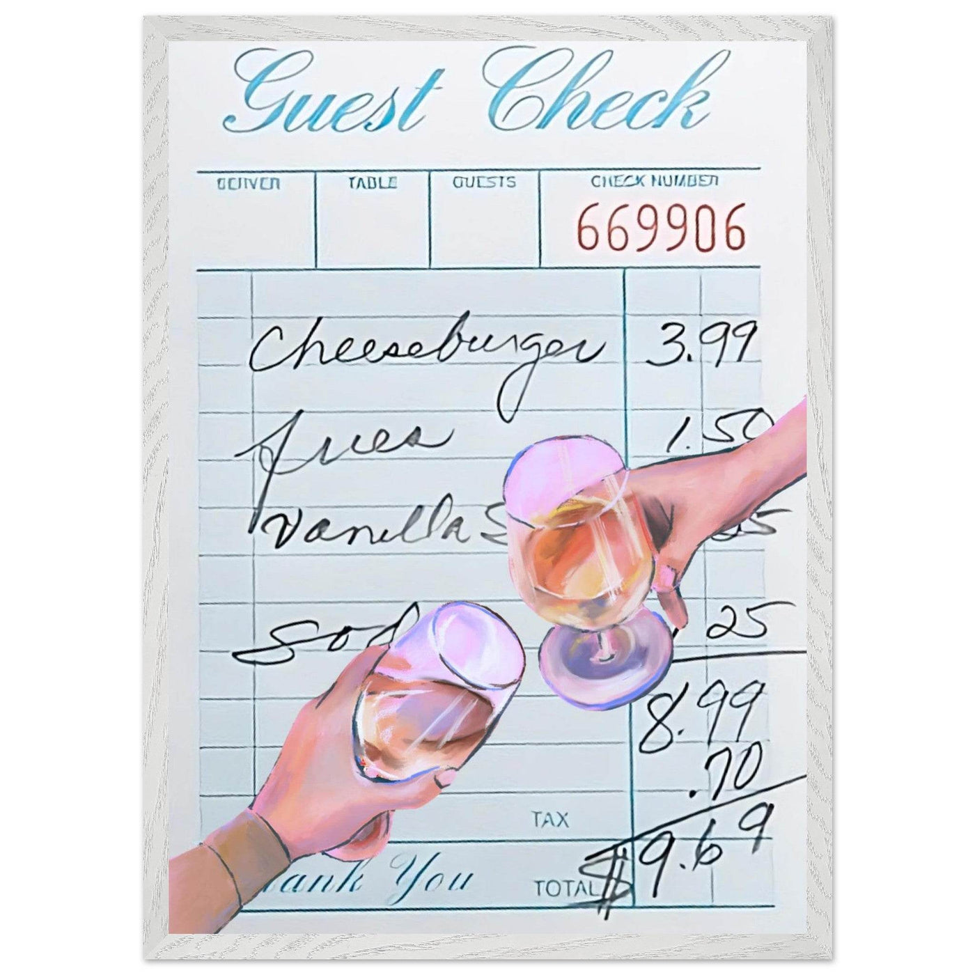Guest Check & Cocktail Toast - Vibrantwalls
