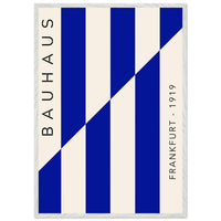 Bauhaus Ausstellung 1923 Blue Cream Wall Art - Vibrantwalls