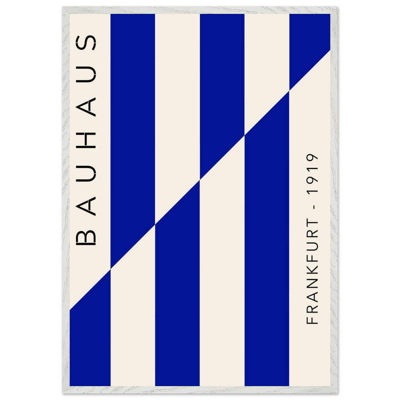 Bauhaus Ausstellung 1923 Blue Cream Movement Style Design Wall Art - Vibrantwalls