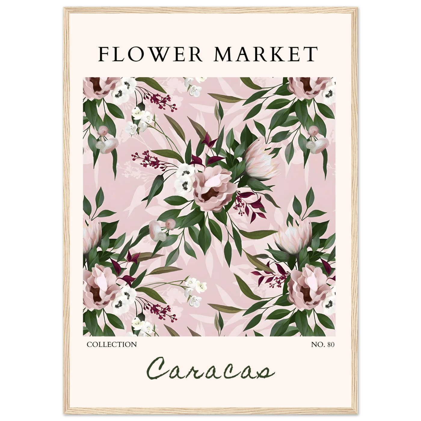 Blush Floral Dream Framed Poster – Elegant Botanical Art Print | Ready-to-Hang in Multiple Sizes & Frame Styles - Vibrantwalls