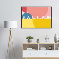 Bauhaus Style The Blue Tunnel Movement Design Poster Wall Art - Vibrantwalls