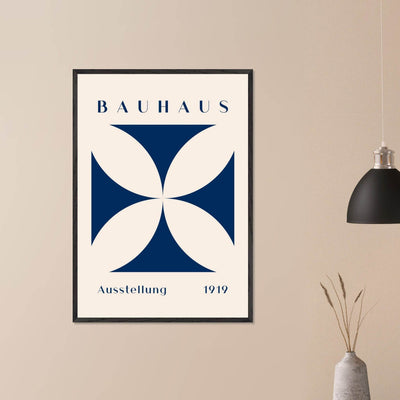 Bauhaus Exhibition 1919 - Navy Cream - Vibrantwalls