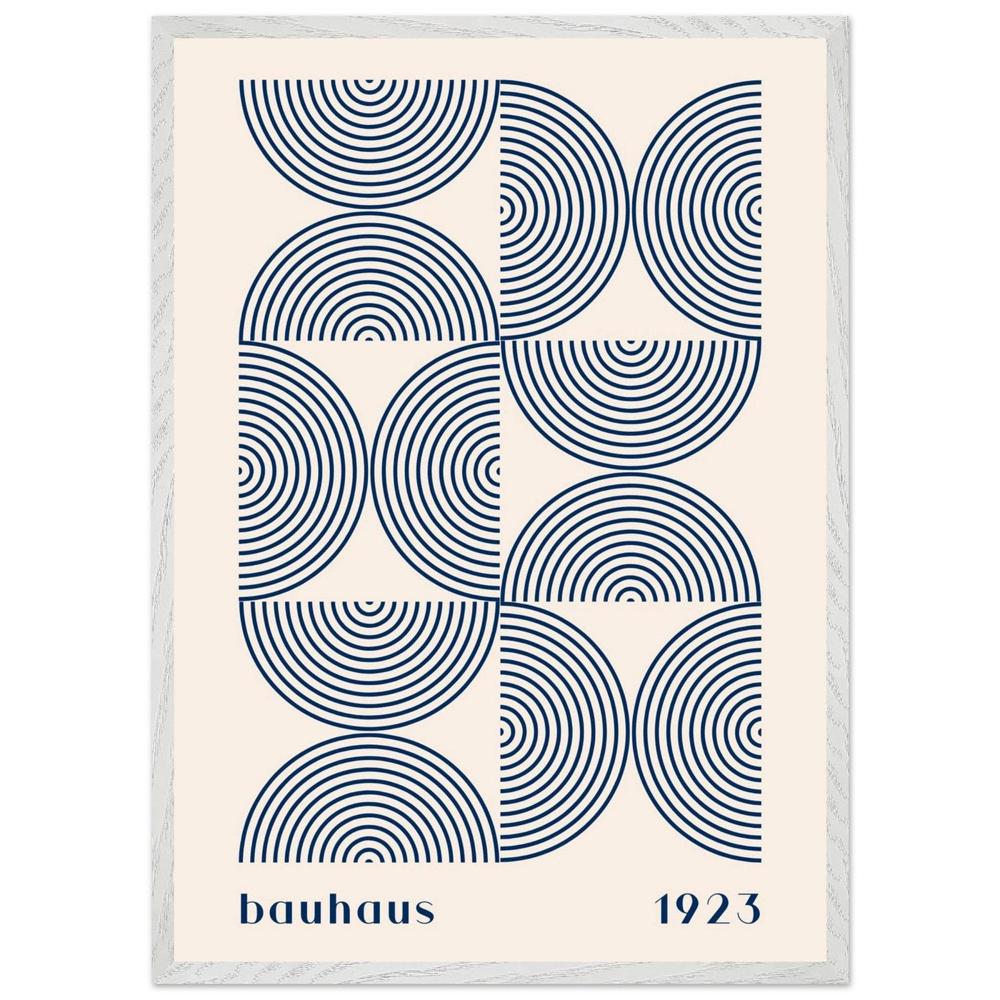 Bauhaus 1923 Navy & Beige - Vibrantwalls