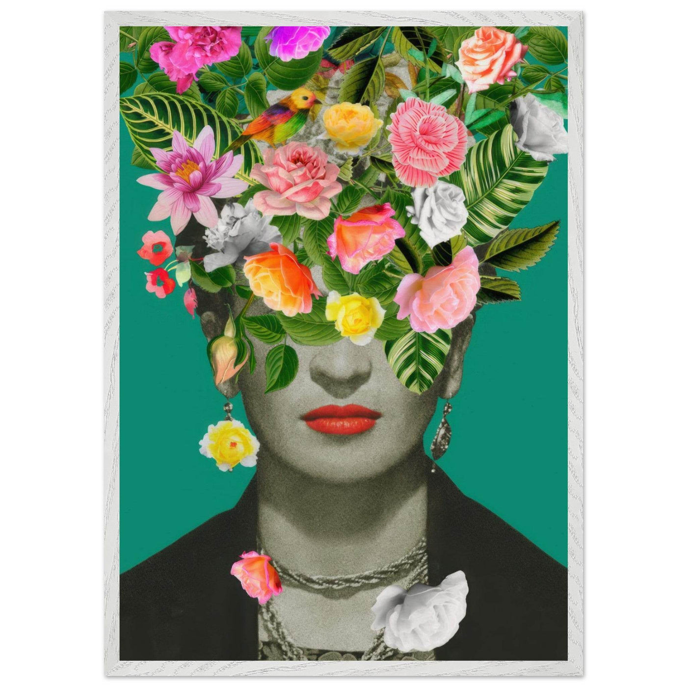Floral Frida Artwork - Vibrant and Inspiring Home Decor - Vibrantwalls